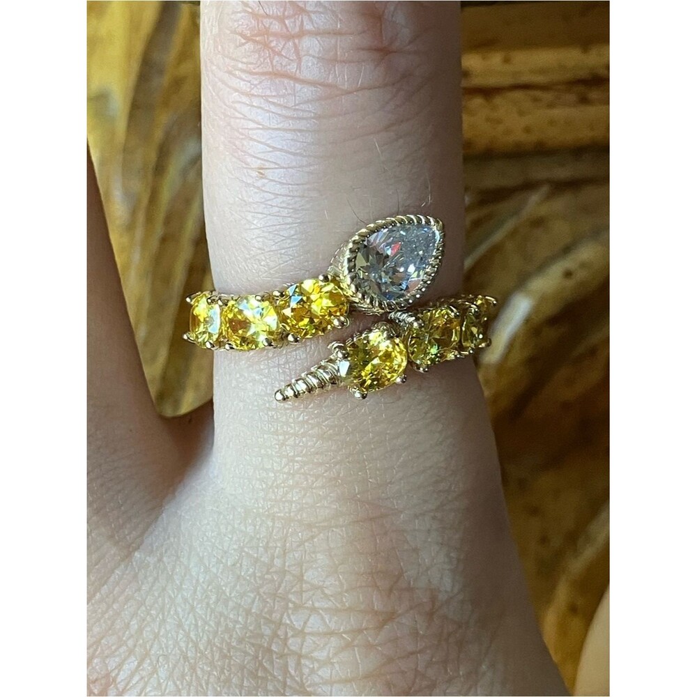 Judith Ripka Simulated Diamond Ring Size 8